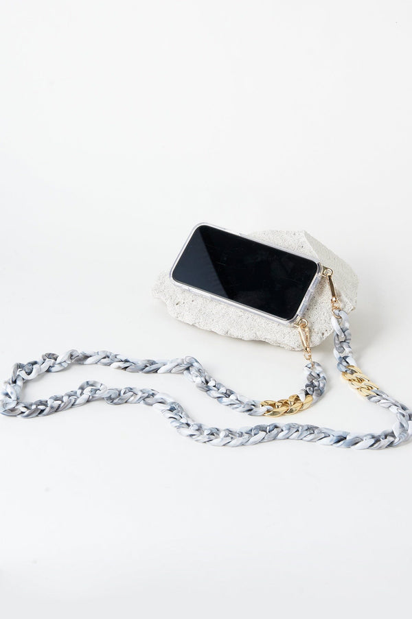 Shyla Acrylic Mobile Phone Strap Grey Accessories