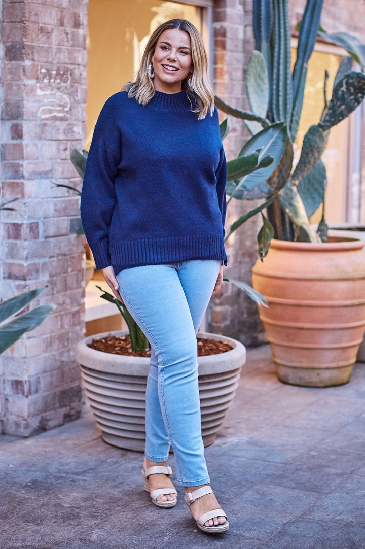 Aspen Jumper Navy Knitwear