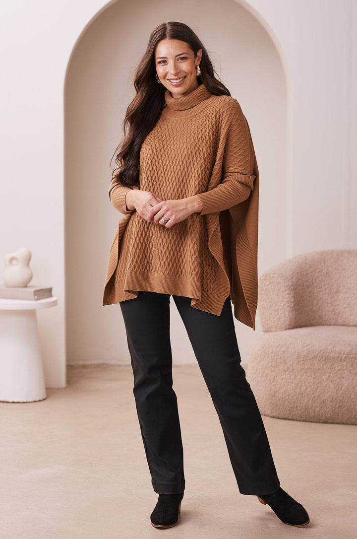Carla Knit Jumper Camel Knitwear