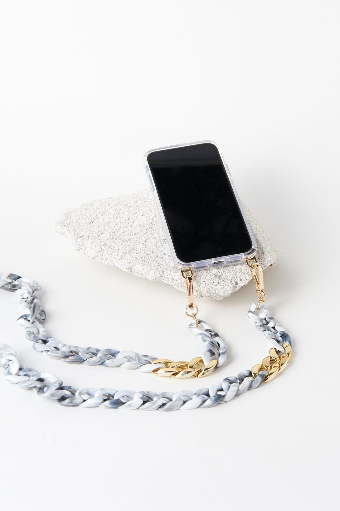 Shyla Acrylic Mobile Phone Strap Grey Accessories