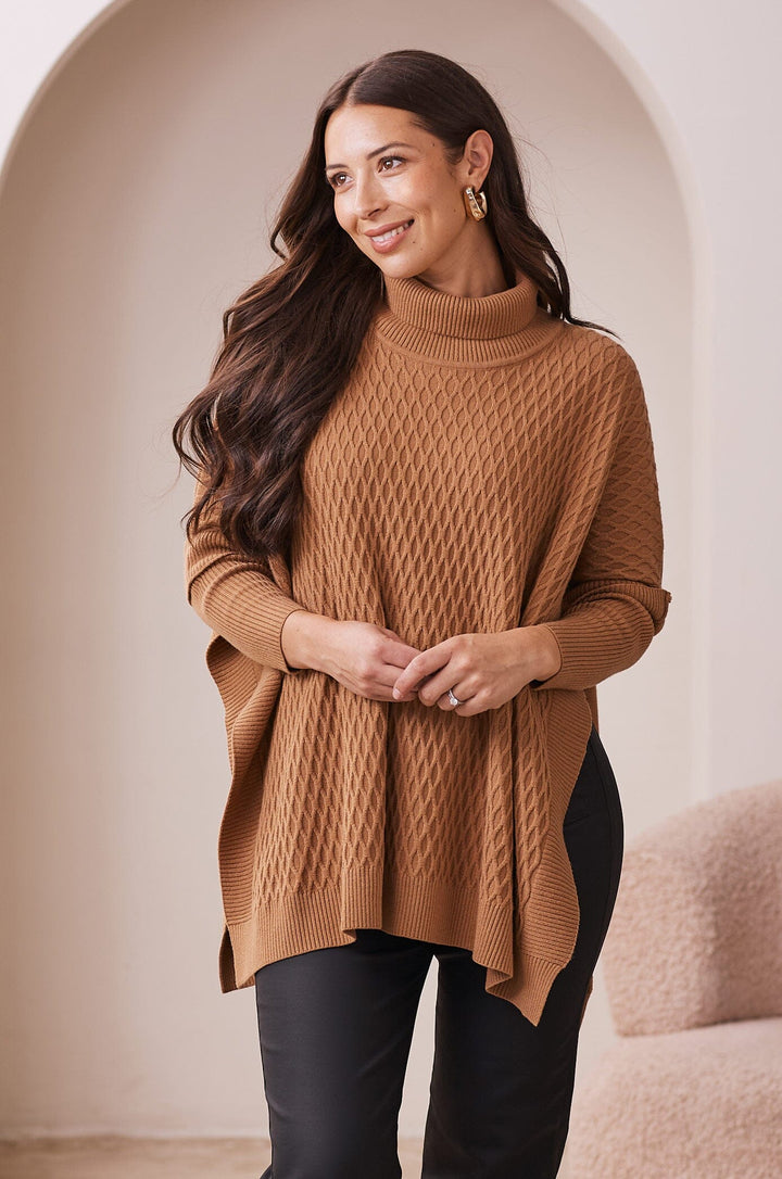 Carla Knit Jumper Camel Knitwear