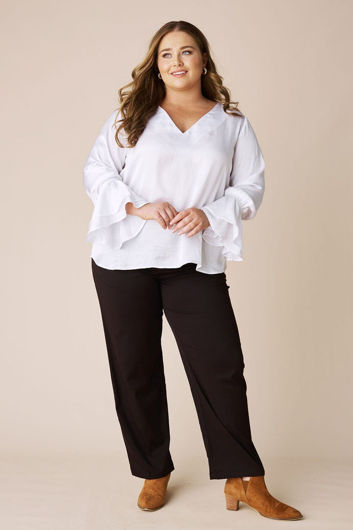 Lola Long Sleeve Top White Tops