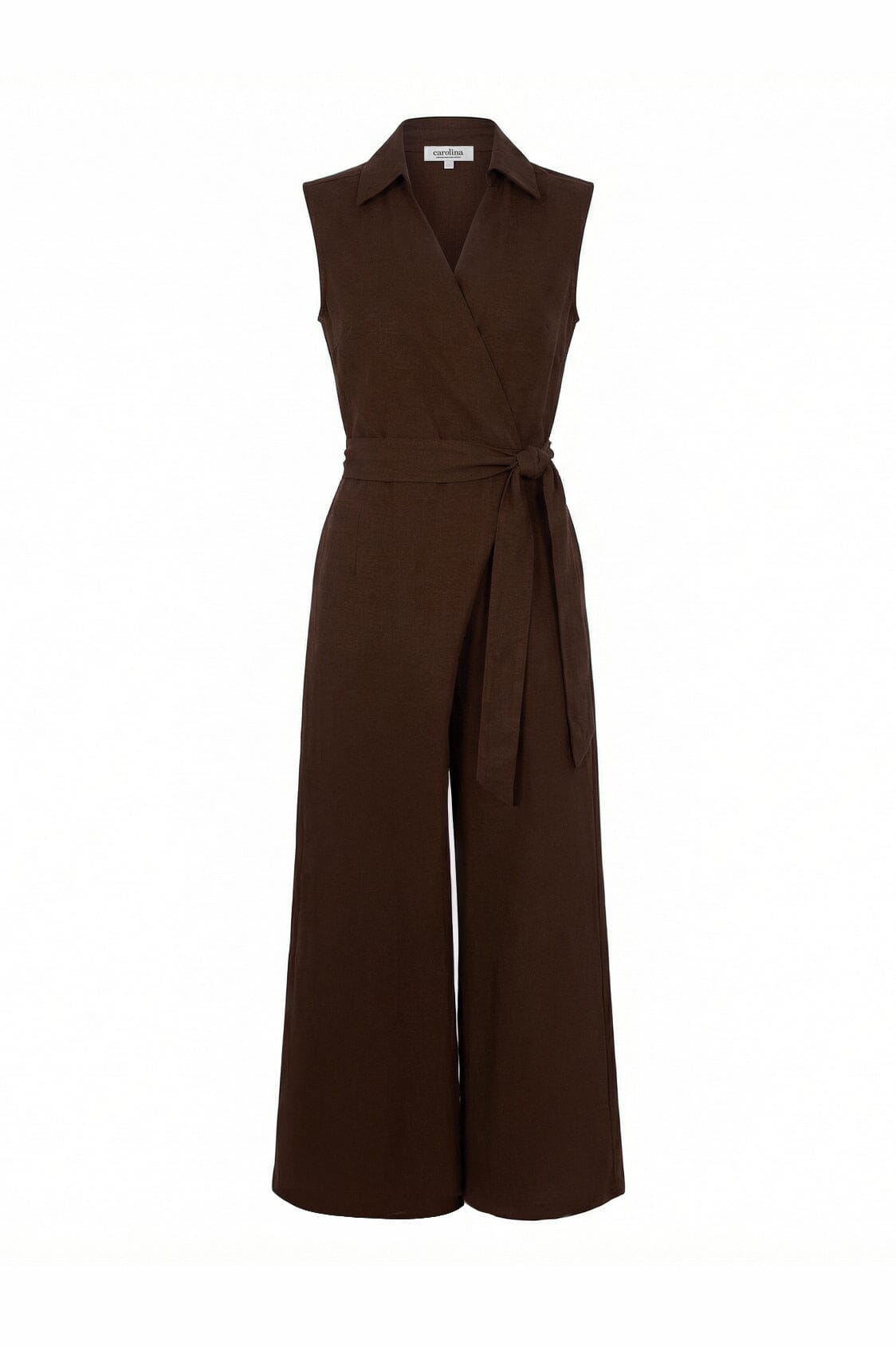 Alex Sleeveless Jumpsuit in Brown- Pre Order Pants