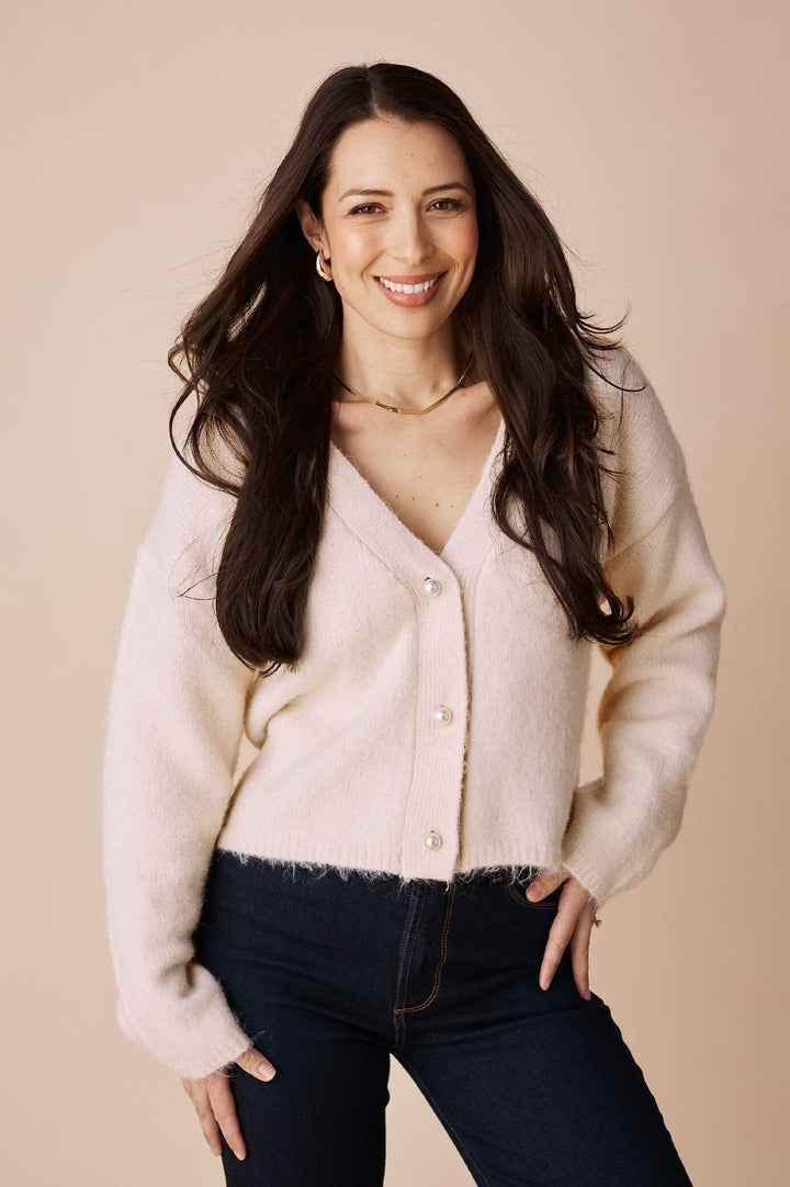 Shelby Cardigan Cream Knitwear