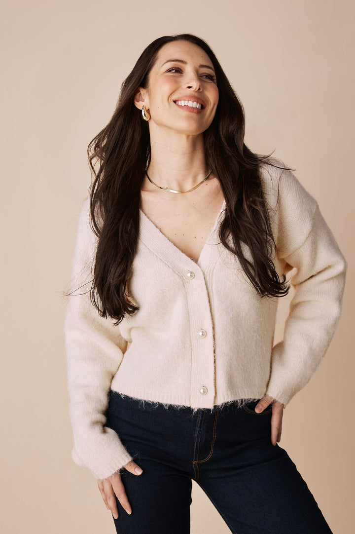 Shelby Cardigan Cream Knitwear