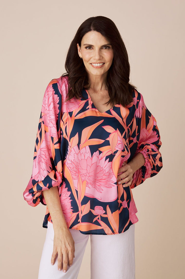 Sovana Long Sleeve Top in Mercy Print Tops