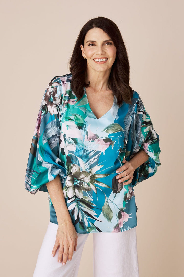 Sovana Long Sleeve Top in Rosalina Print Tops