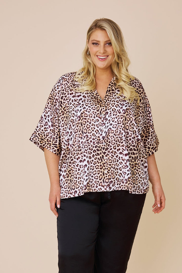 Karina Animal Print Top Tops