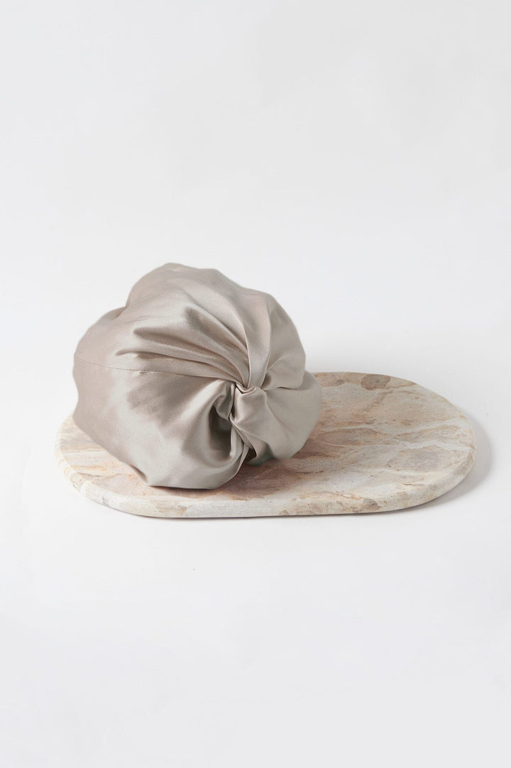 Lyla Sleep Silk Bonnet Taupe Accessories