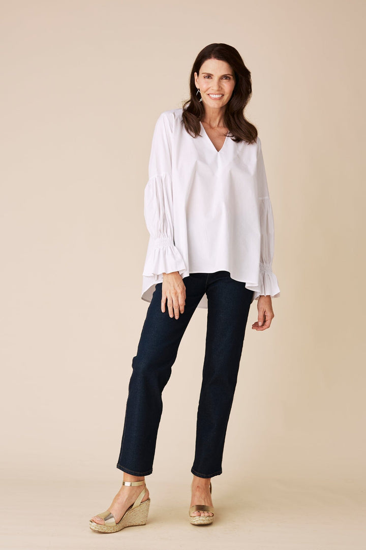 Alessandra Long Sleeve Top White Tops