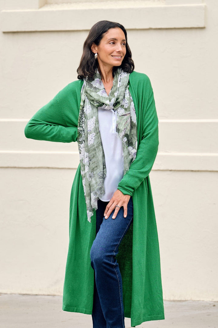 Lissy Floral Modal Scarf Olive Scarves