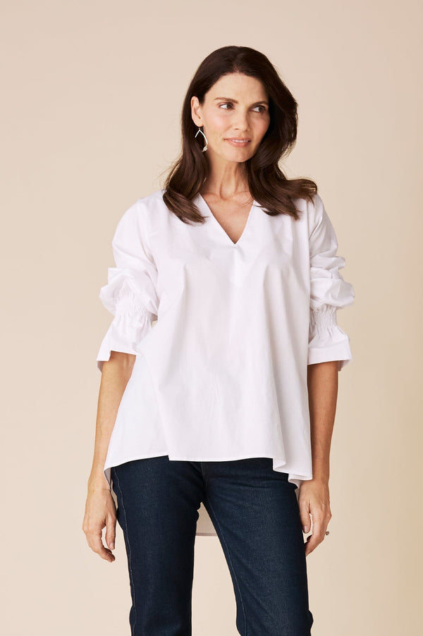 Alessandra Long Sleeve Top White Tops