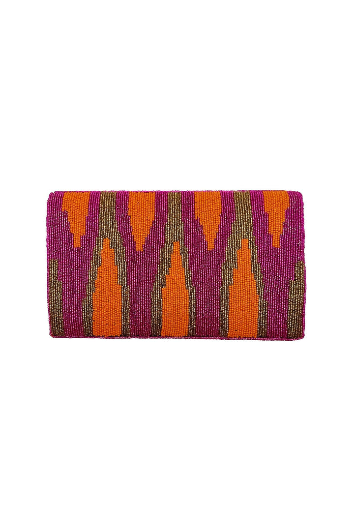 Namira Sequinned Clutch Bag Orange/Pink Clutch