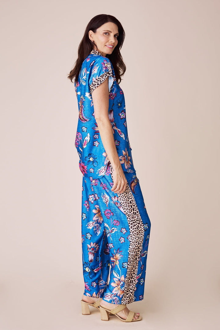 Eden Print Pants Cobalt Pants