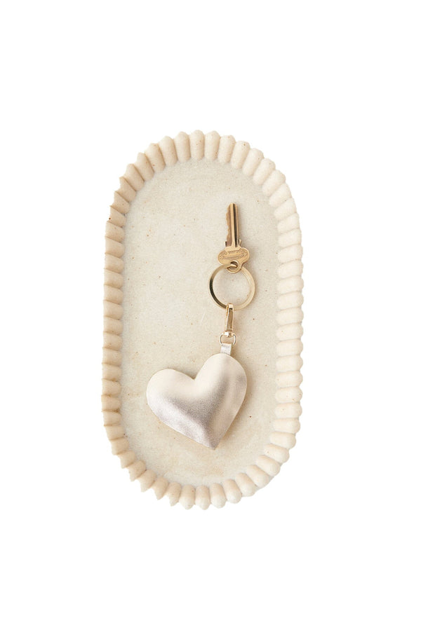 Heart Keyring Soft Leather Gold Accessories