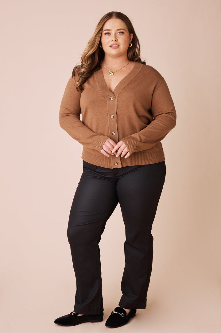 Kinsley Cardigan Camel Knitwear