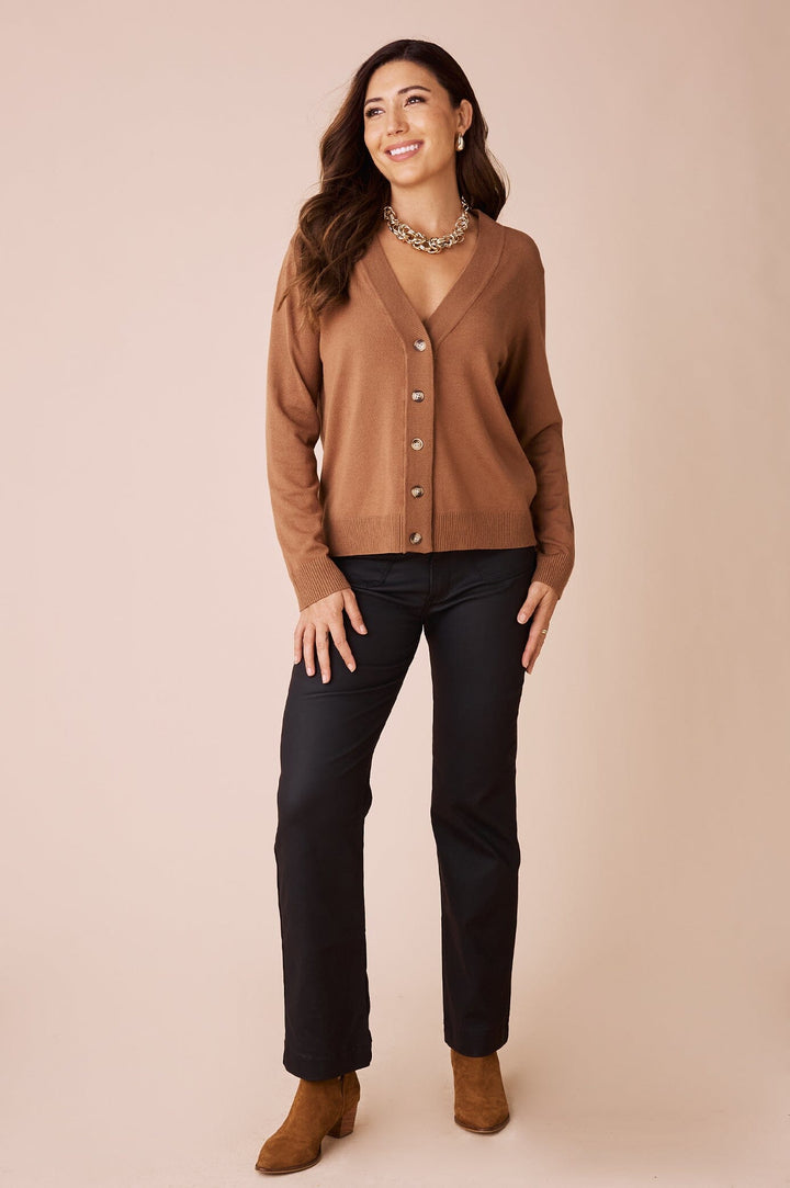 Kinsley Cardigan Camel Knitwear
