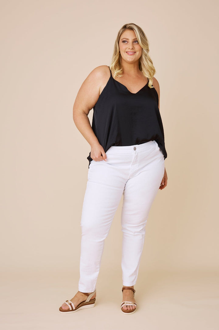 Murphy Skinny Jeans White Mid Rise Denim Pants