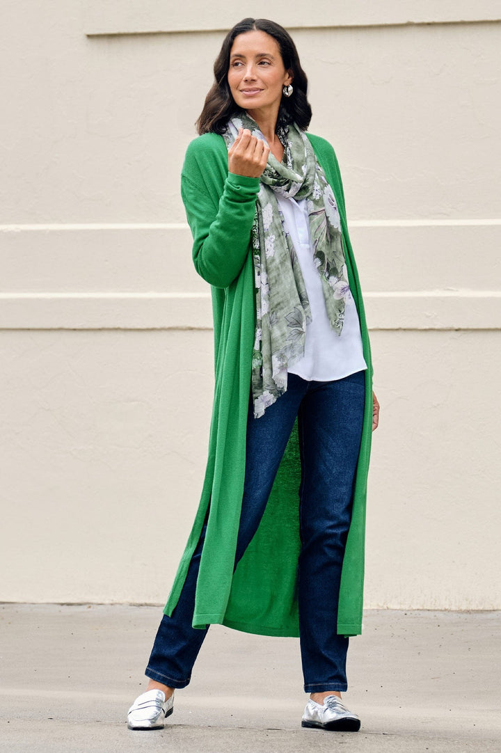 Lissy Floral Modal Scarf Olive Scarves