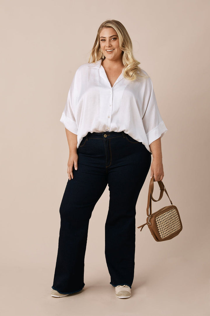 Colette Wide Leg Dark Denim Jeans Denim Pants