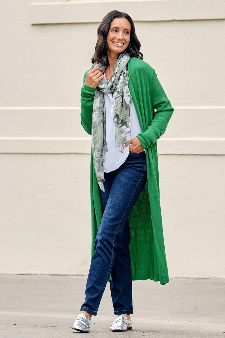Lissy Floral Modal Scarf Olive Scarves