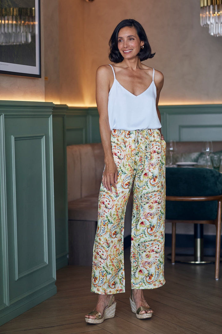 Everleigh Floral Linen Pants Pants