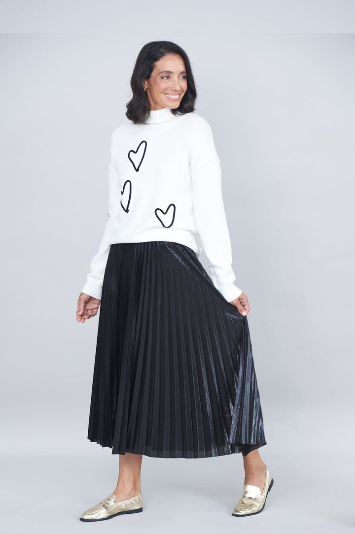 Caitlin Pleated Skirt Black Skirt