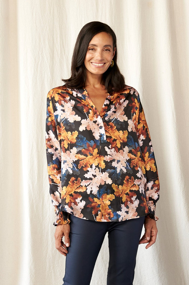 Angelina Long Sleeve Top Cassia Print Tops