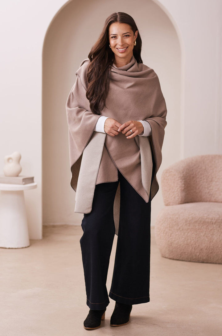 Cyrilla Cape Taupe Capes