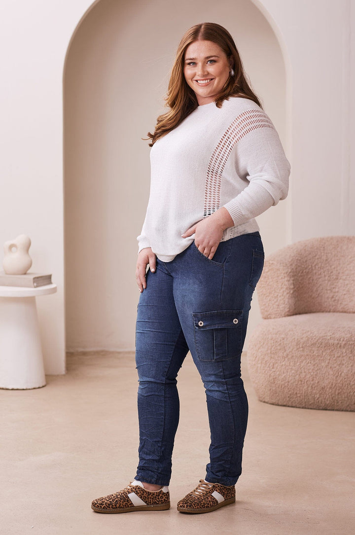 Leslie Jogger Dark Denim Blue Pants