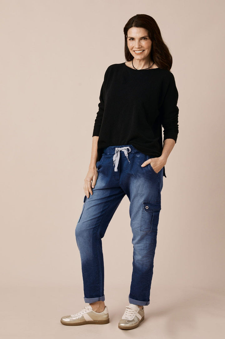 Leslie Jogger Dark Denim Blue Pants