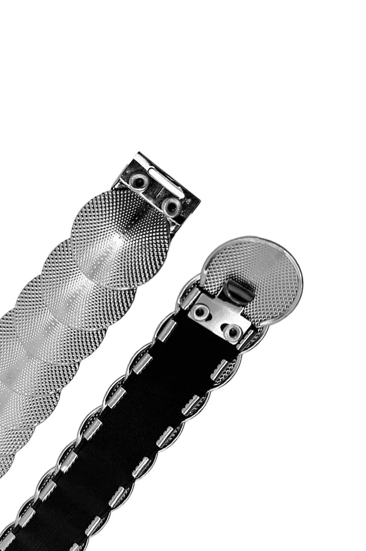 Abriana Elasticated Belt Silver Belts