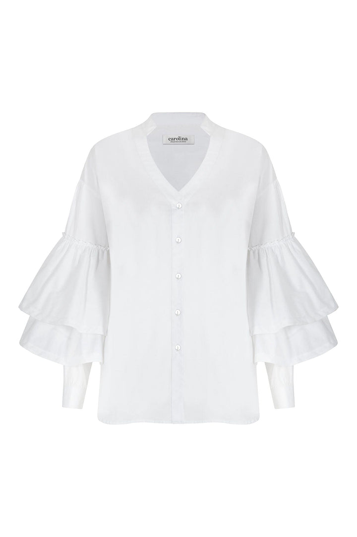 Alexis Long Sleeve Top White Tops