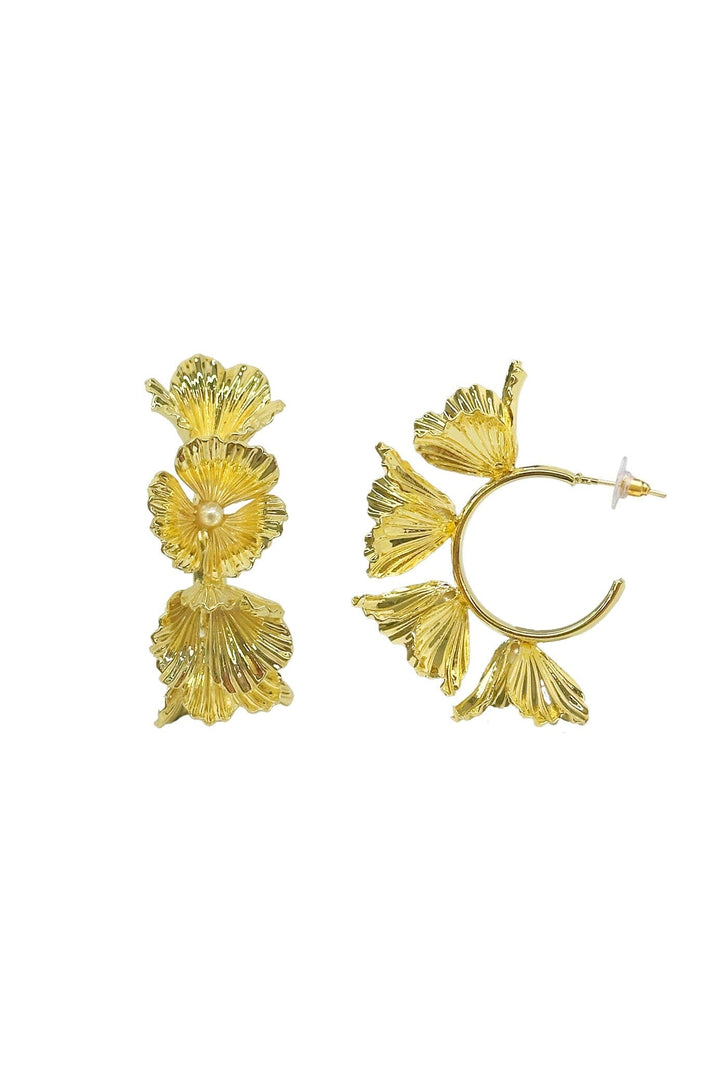 Amoura Floral Earrings Gold Earrings