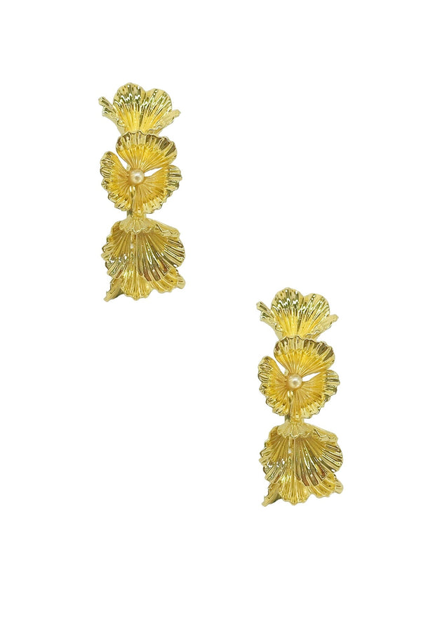 Amoura Floral Earrings Gold Earrings