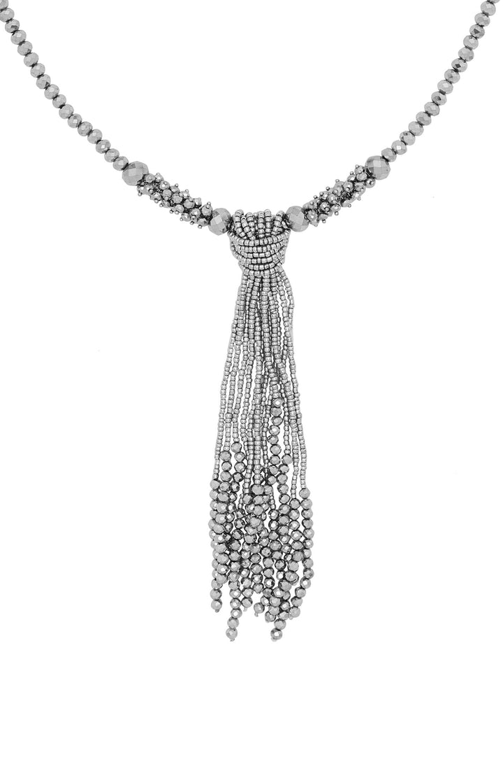 Avani Necklace Grey Drop Necklace