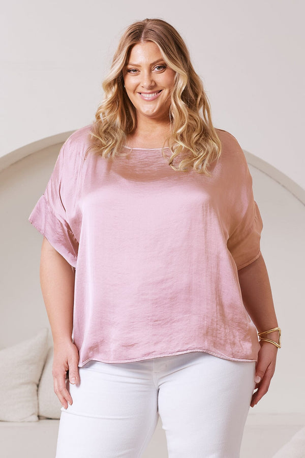 Bianca Short Sleeve Top Blush- Pre Order Tops