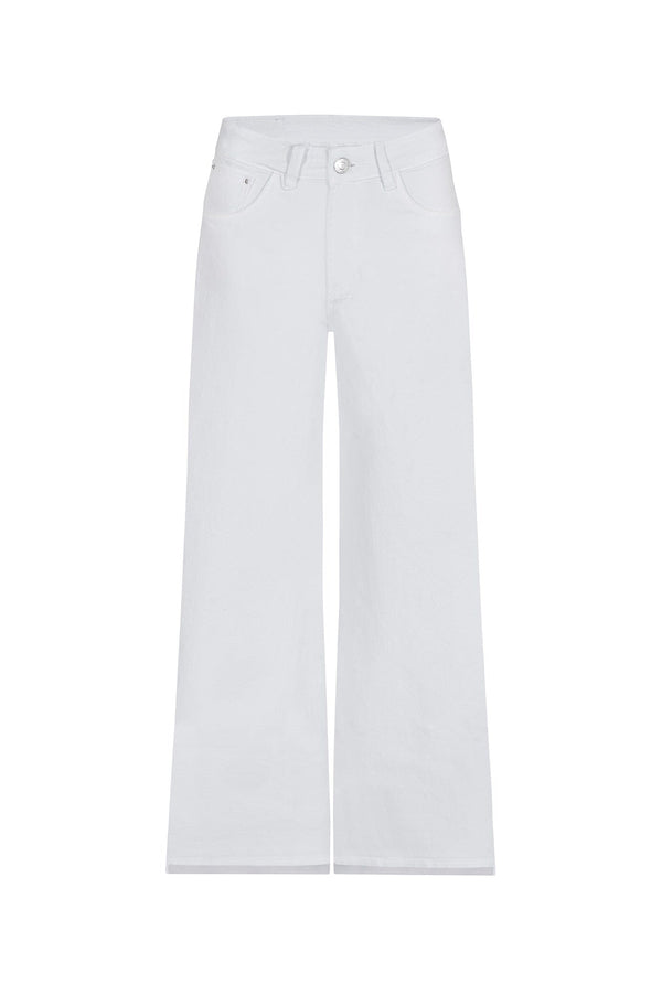 Cammy High Rise Wide Leg White Jeans Denim Pants