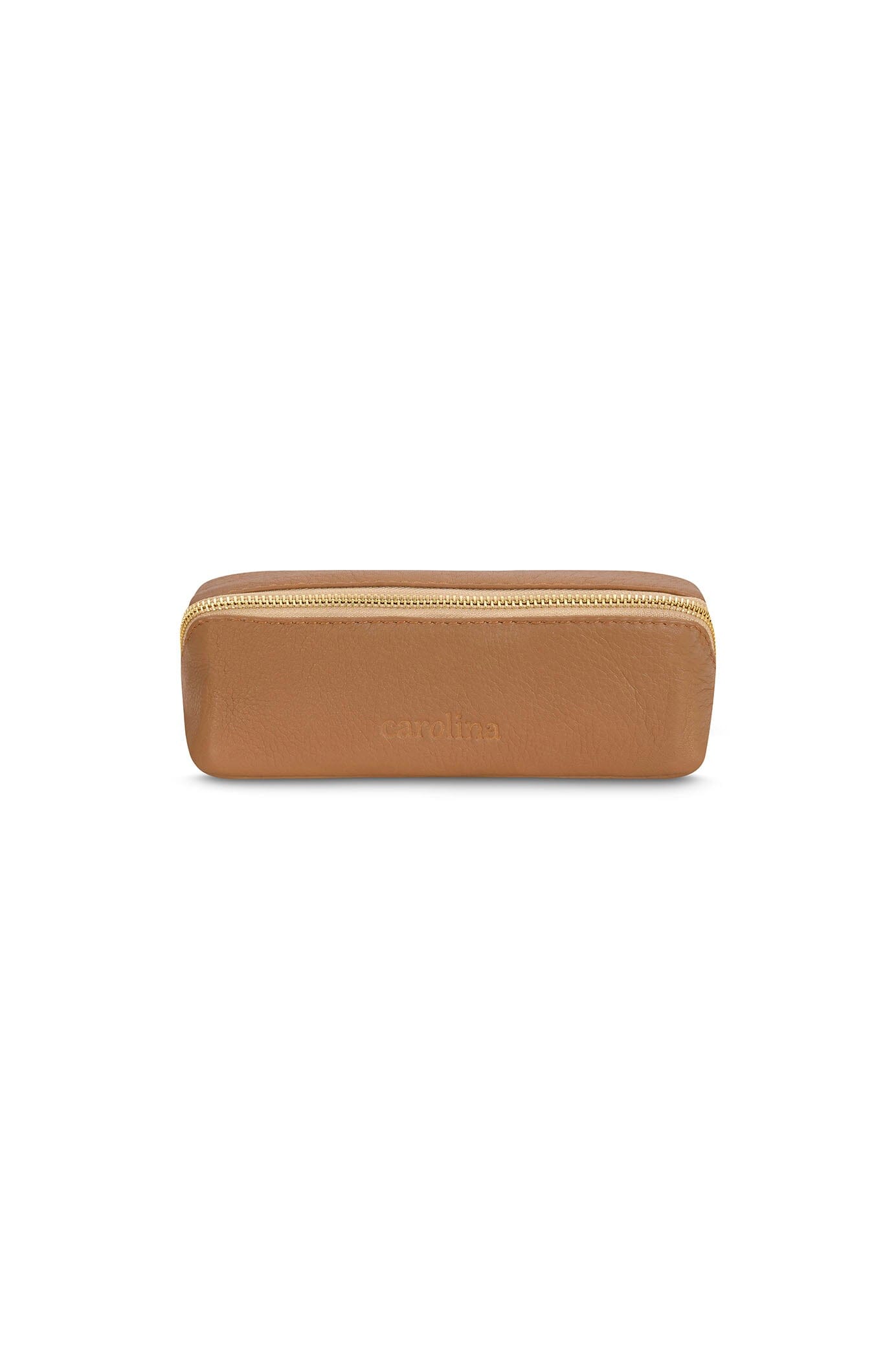 Cara Make Up Bag Tan Soft Leather Leather