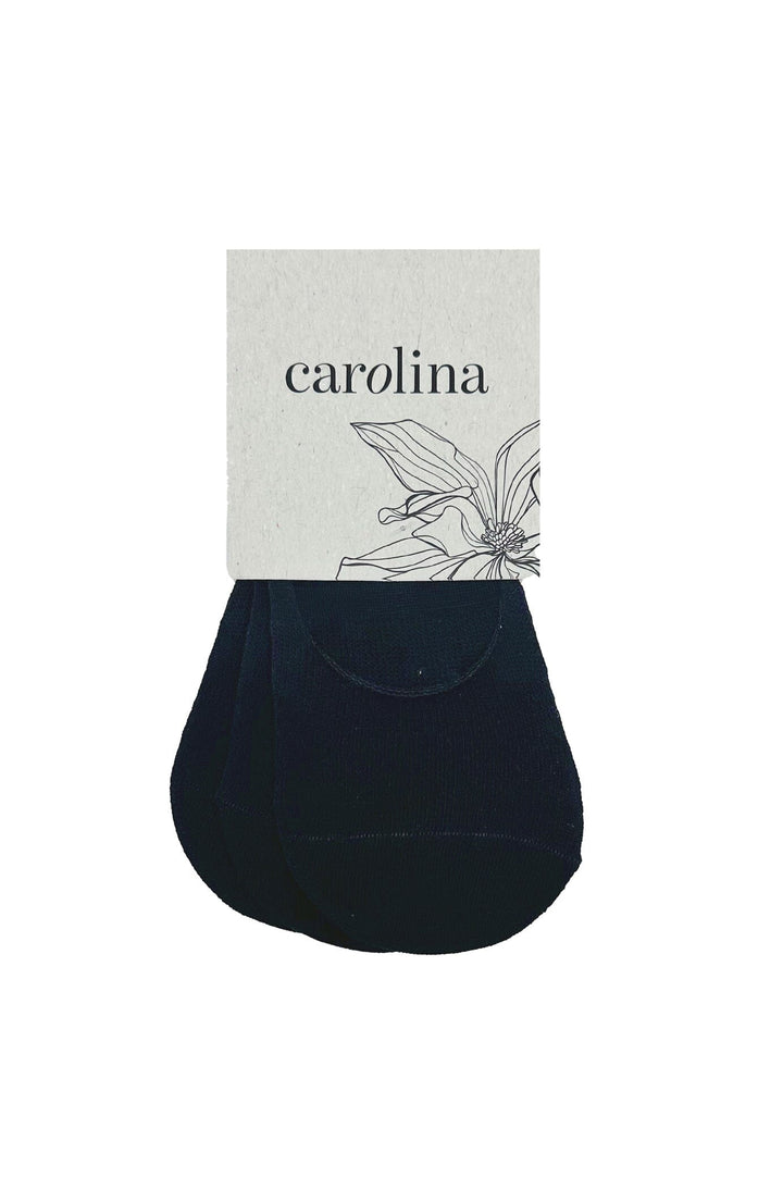 Carolina No Show Socks Set of 3 Black Sock