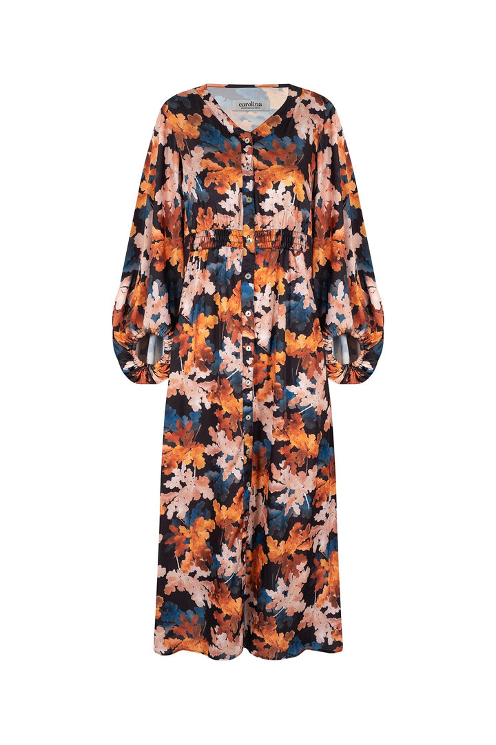 Cassia Leaf Print Dress Dress