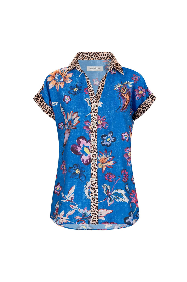 Eden Print Top Cobalt Tops