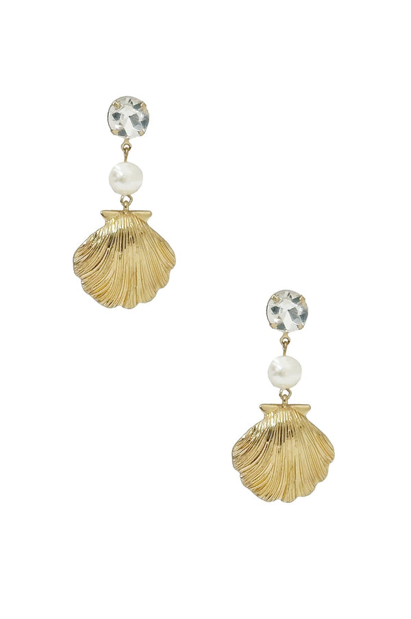 Janice Shell Earrings Gold Earrings