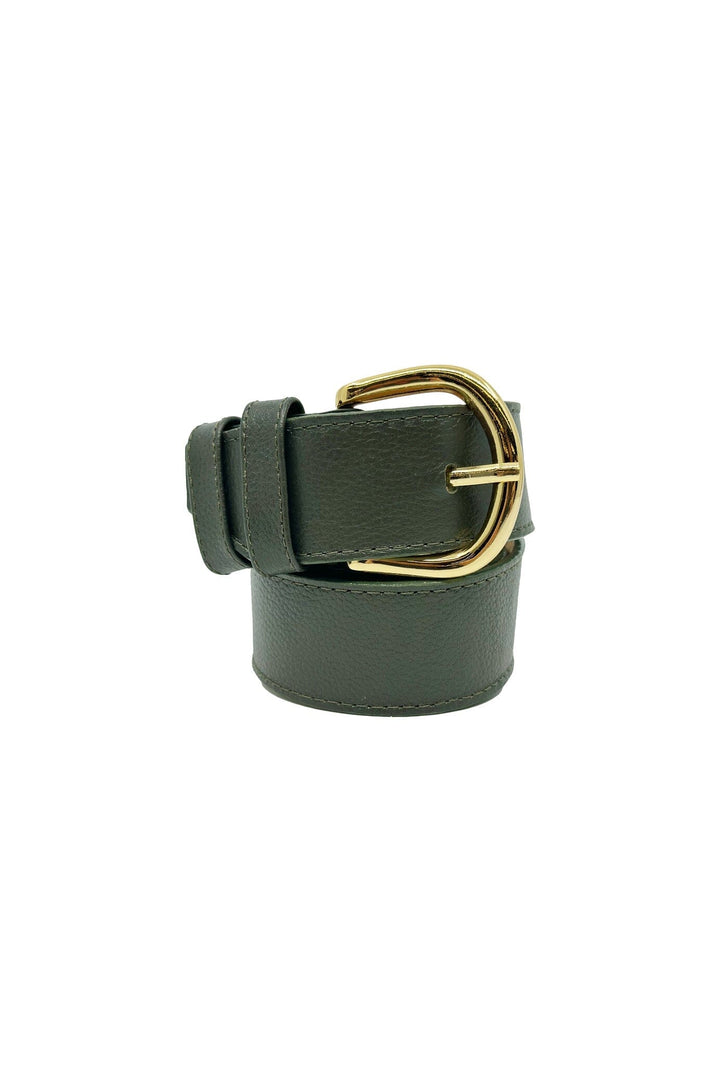 Jeans Belt Olive Soft Leather Belts