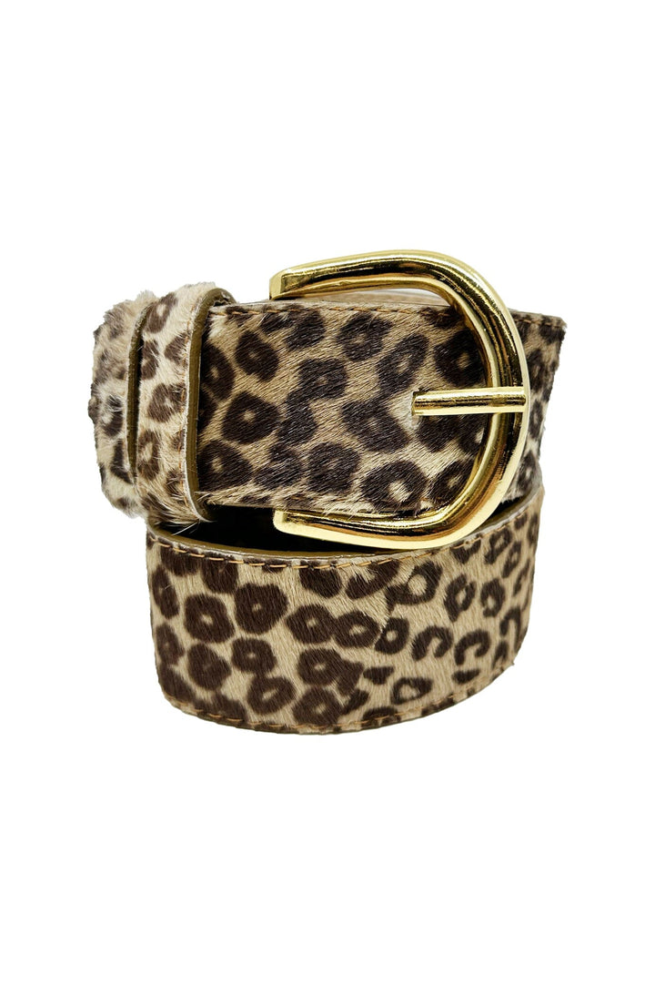 Jeans Belt Cowhide Leather Leopard Belts