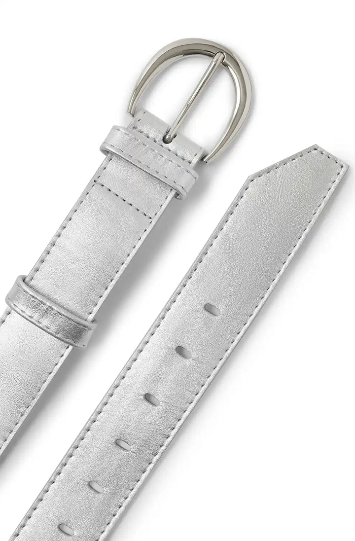 Jeans Belt Silver Metallic Belts