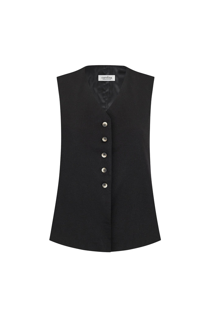 Jocelyn Vest Black Knitwear