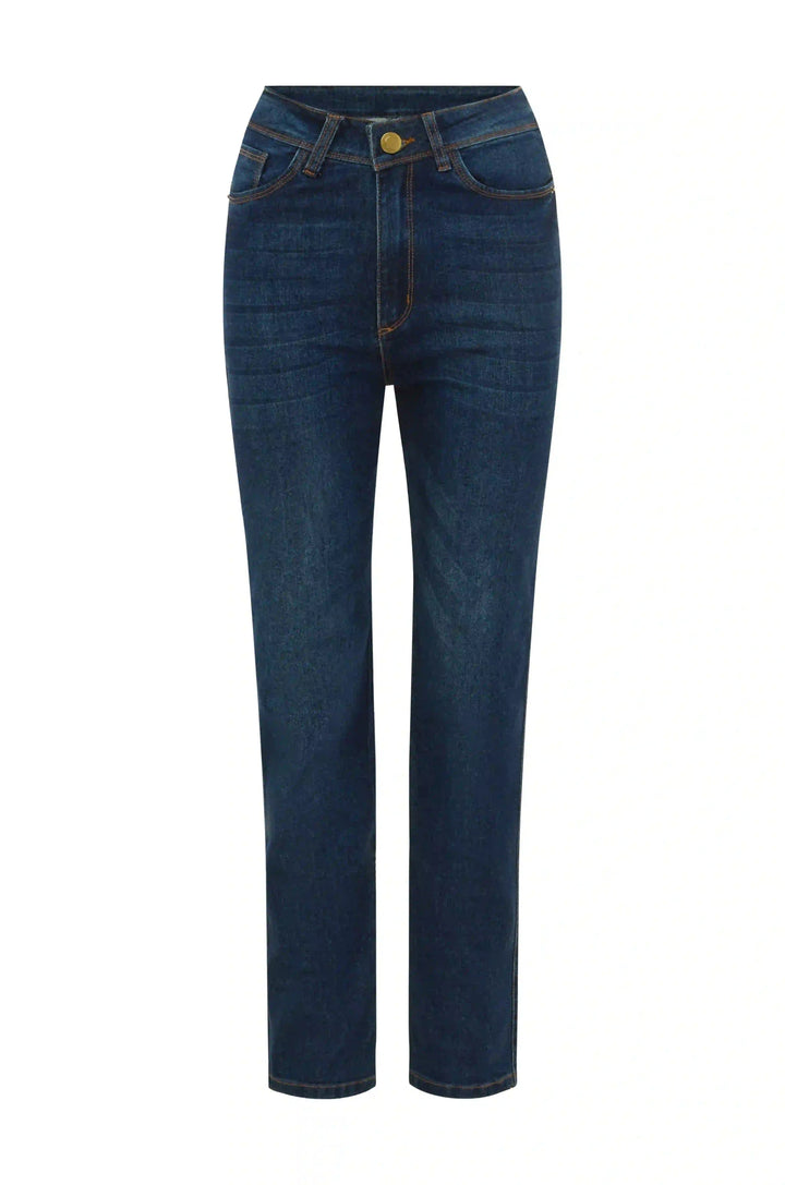 Katya Jeans Denim Blue High Rise Denim Pants