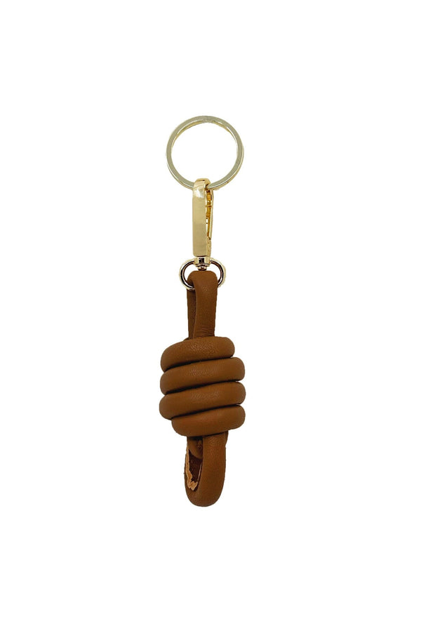 Knot Keyring Soft Leather Tan Accessories