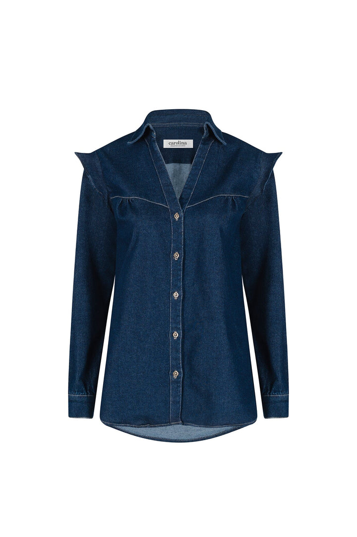 Larisa Long Sleeve Denim Top Tops